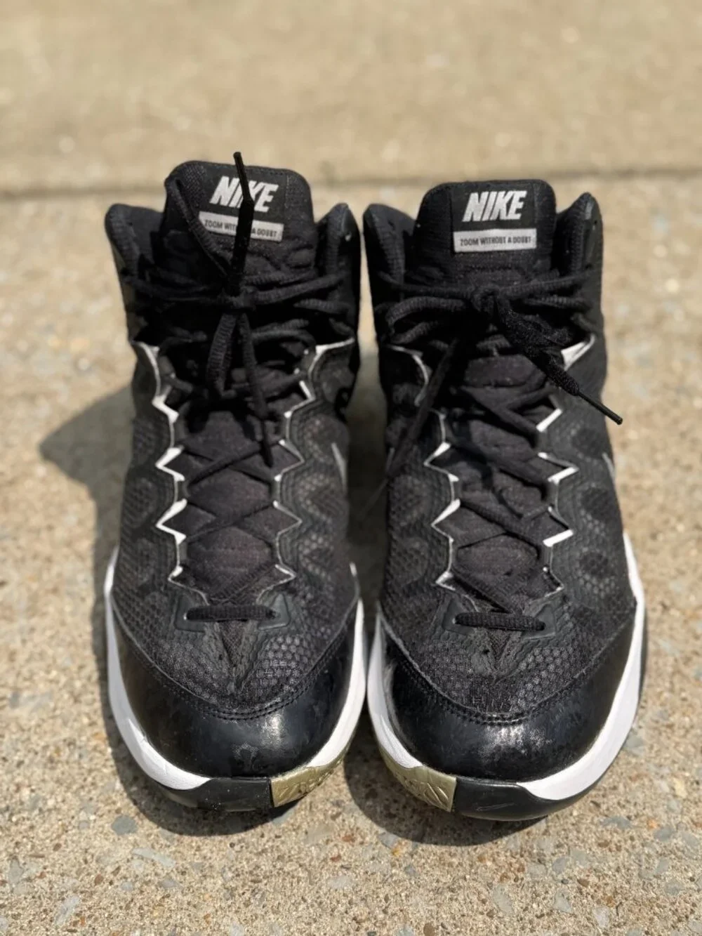 Nike Zoom Without A Doubt Mid Men 11 Y2K Hoop Streetwear Black White 4013
